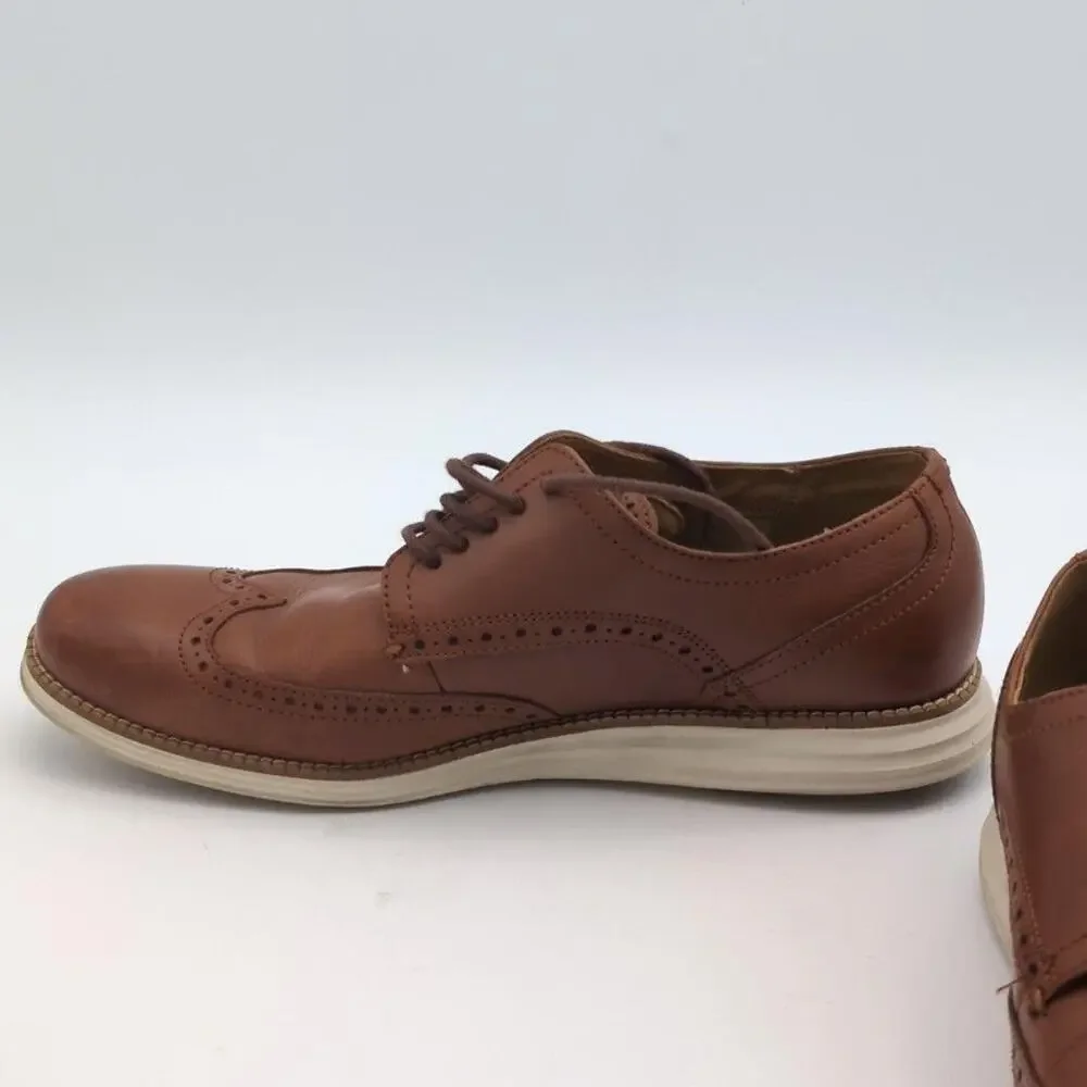 Cole Haan Shoes Mens 11 Brown Leather OriginalGrand Wingtip Brogue Oxford Dress